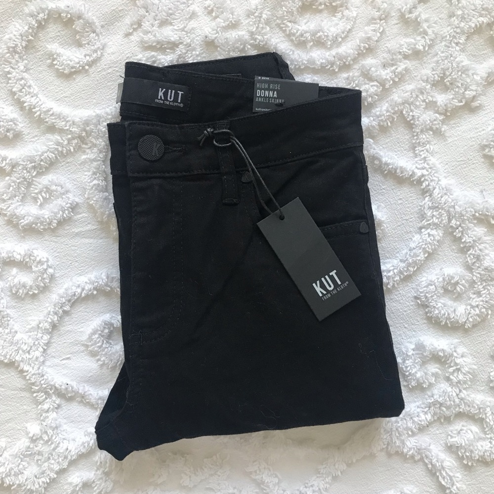 Kut from the Kloth Black High Rise Ankle Skinnies